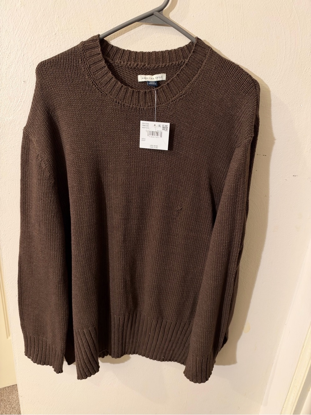 American Eagle Outfitters Brown Crewneck Sweater